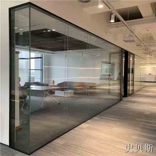 滁州双层12mm全景玻璃隔断墙结构图